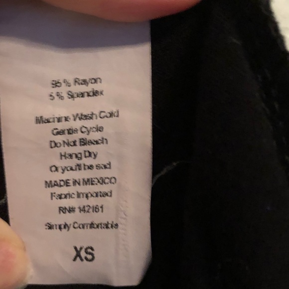 LLR SOLID BLACK XS Nicole LulaRoe NWOT - Picture 4 of 4